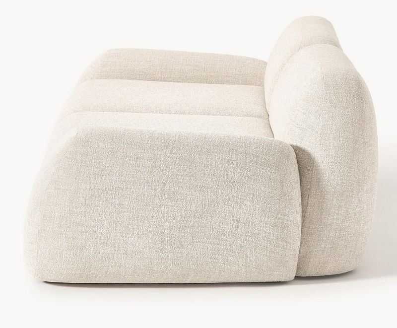 Nowoczesna sofa modułowa 3-os. Wolke Bouclé jasny beż 256x118x65cm
