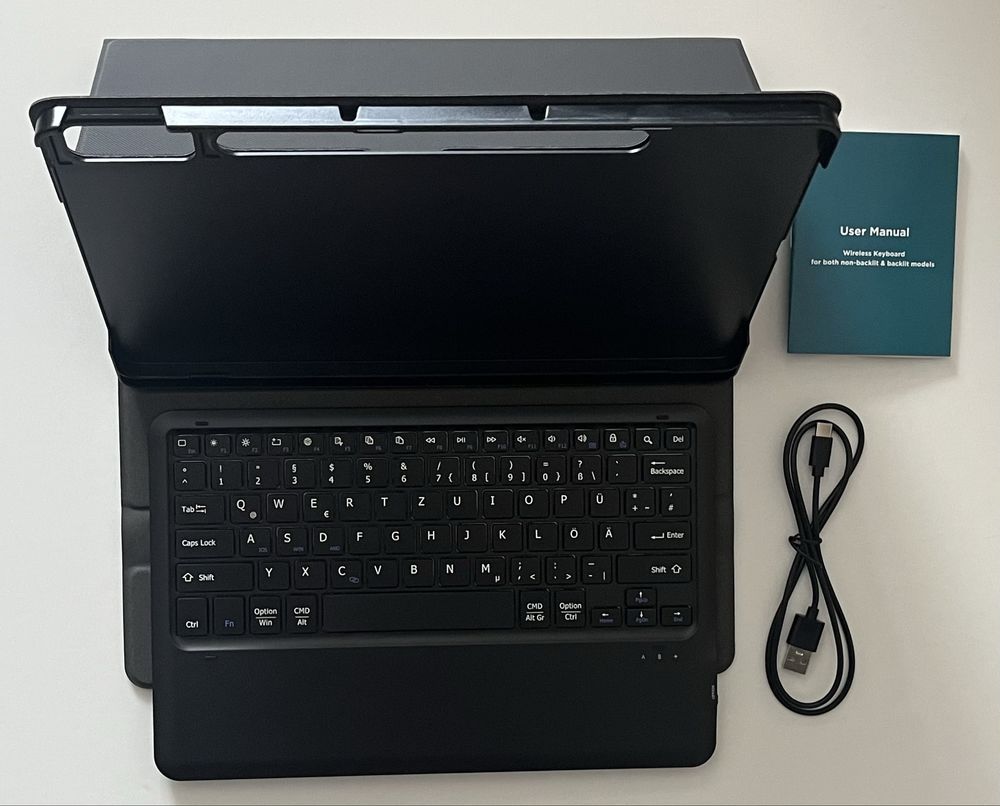 Etui z klawiaturą QWERTZ EasyAcc Lenovo Tab P12 12,7" 2023