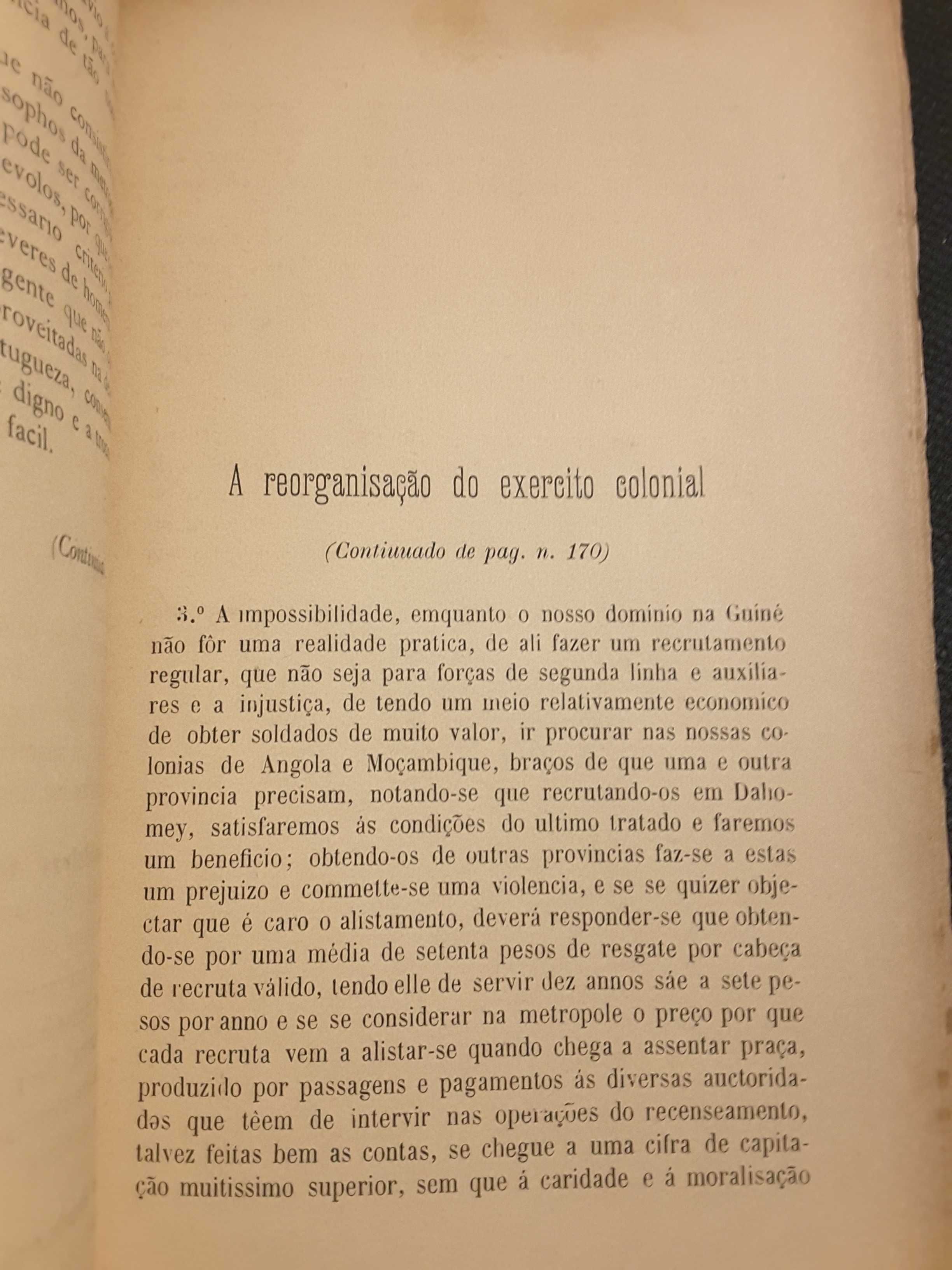 Marinha (1874)/ Exército Colonial (1887/88)/ De Angola à Contracosta