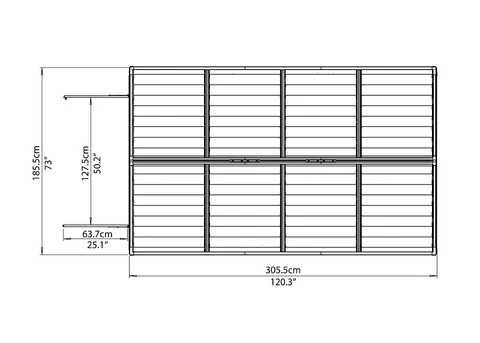 Domek ogrodowy Palram skylight 6x10