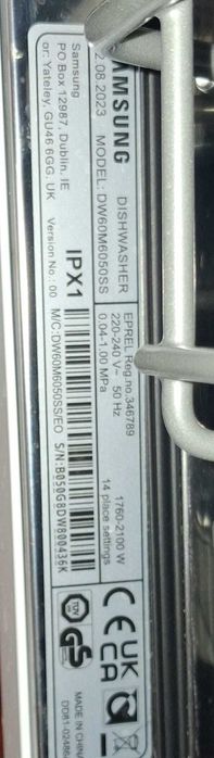 Zmywarka Samsung 60 cm 2-letnia do zabudowy