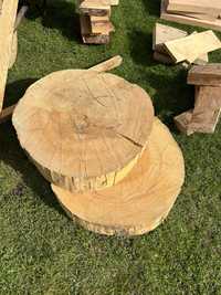 Plastry na stolik kawowy drewna 60cm suche