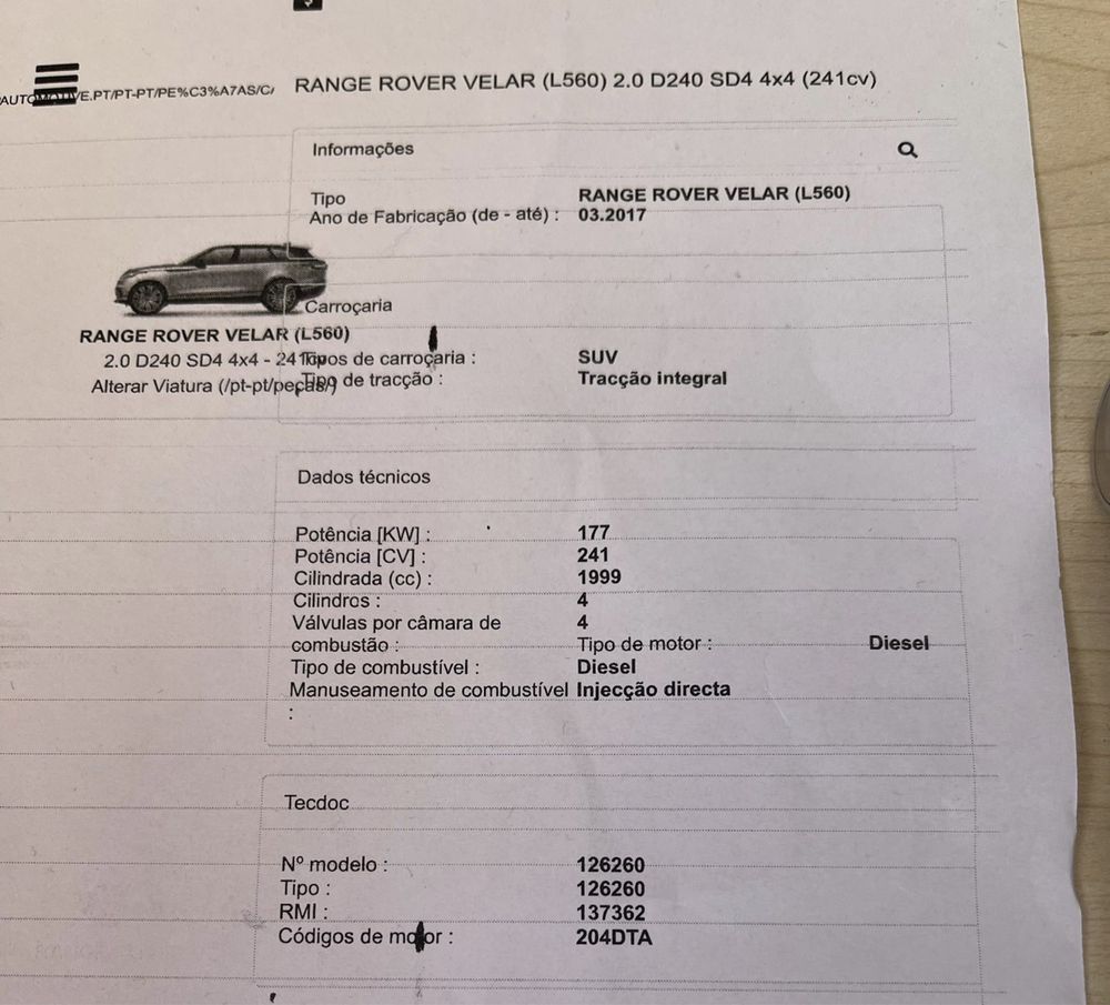 Motor Range Rover