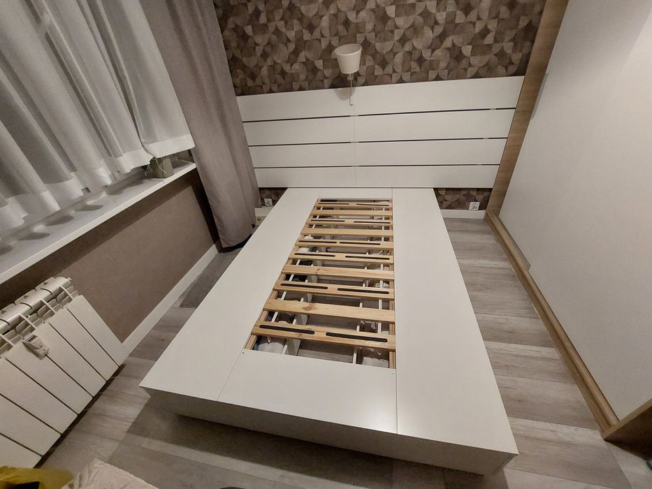Ikea Nordli rama łóżka z szufladami 140x200 plus materac