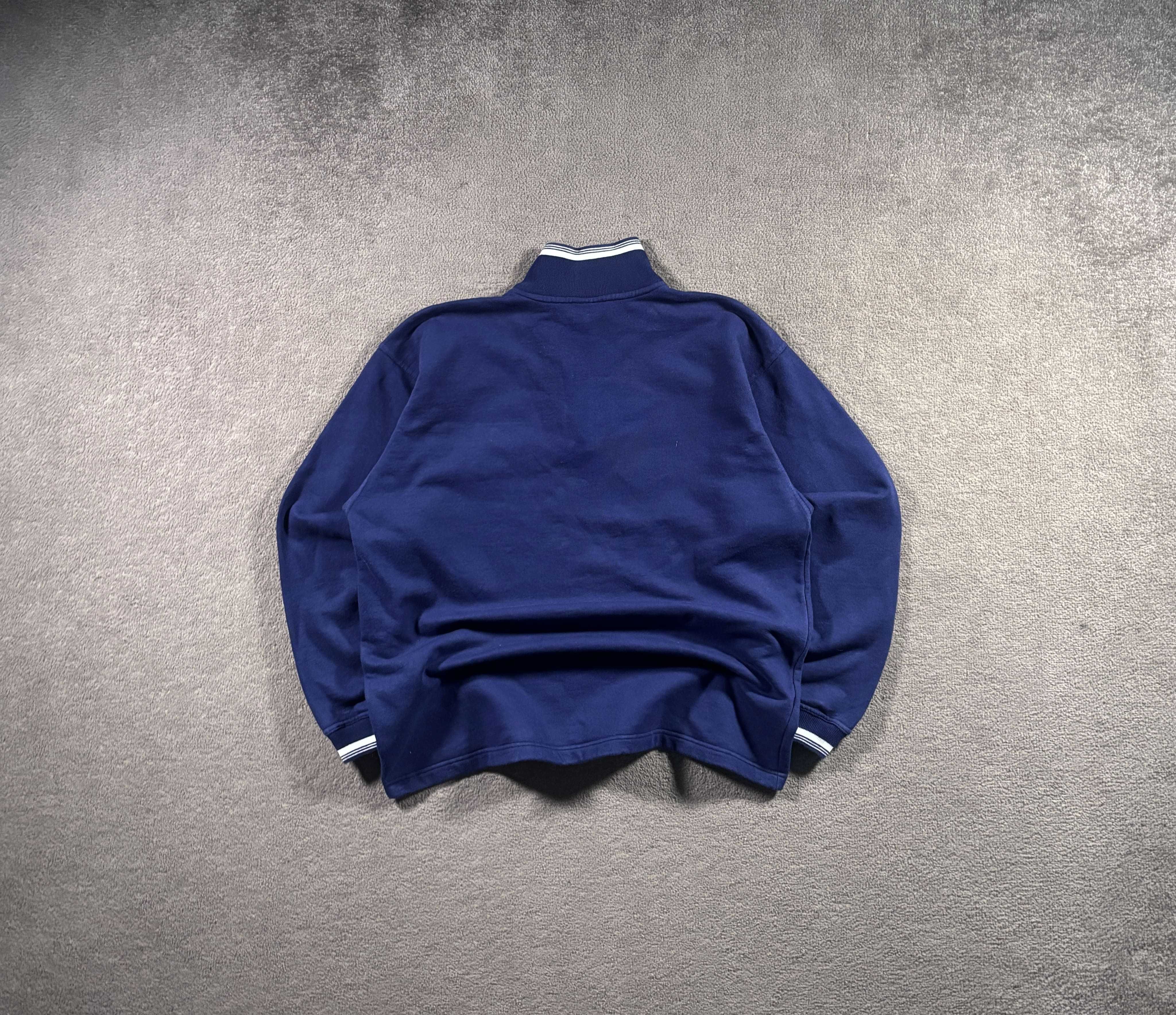 Bluza Adidas M Granatowa Vintage Haft 90s Rozpinana
