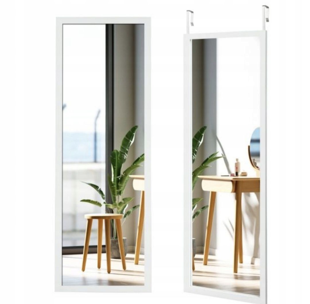 Lustro Costway ścienne prostokąt rama drewno, metal 37x 120cm