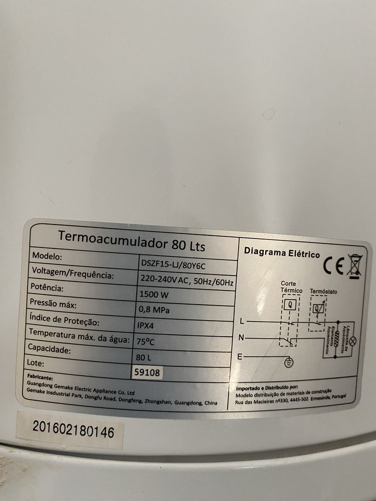 Termocamulador Gemake 80l