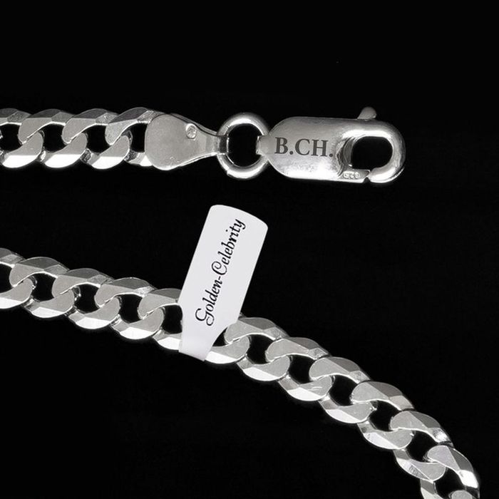 Złoty Naszyjnik Łańcuszek Męski Pancerka 55cm/4,5mm 925 Diamentowany+g