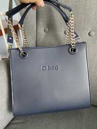 Obag double blue navy na zamek