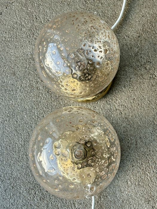 Dwie złote Lampki Kule Saku Luchten by Helena Tynell  lata 1960te