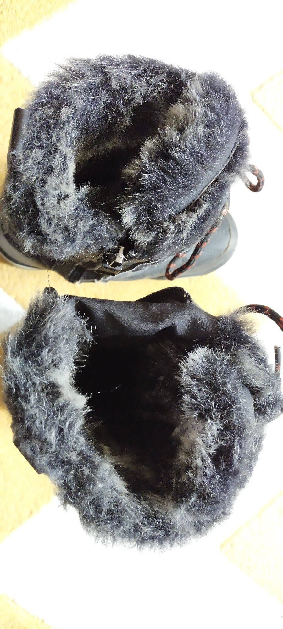Buty kozaki zimowe śniegowce czarne 31