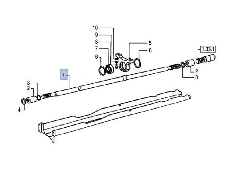 5092.840 WAŁ Napedowy przedniej osi Case JX Farmall NEw Holland TD