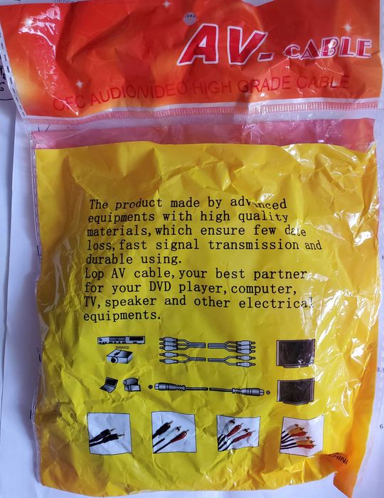 кабель 3 rca 3 rca тюльпан переходник адаптер 3м