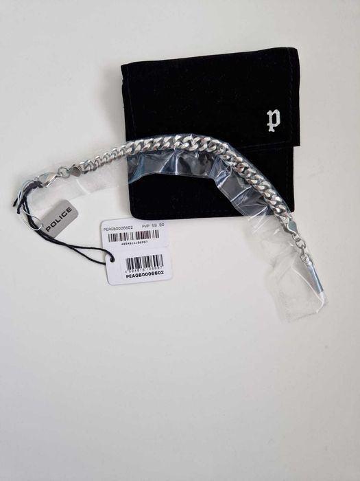 Pulseira de metal e prata  da Police