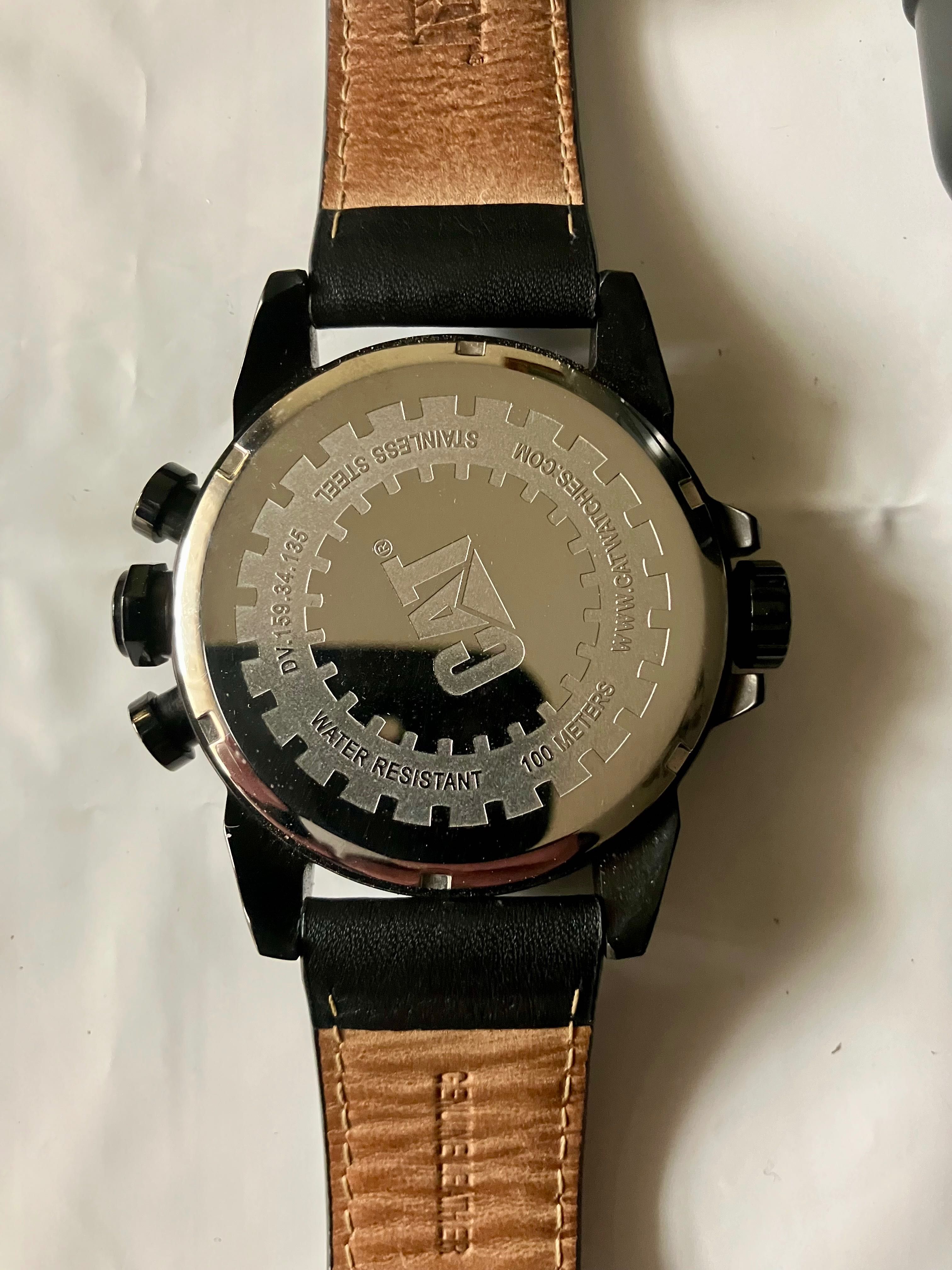 Relógio ( CAT ) caterpillar dual time Gun/black