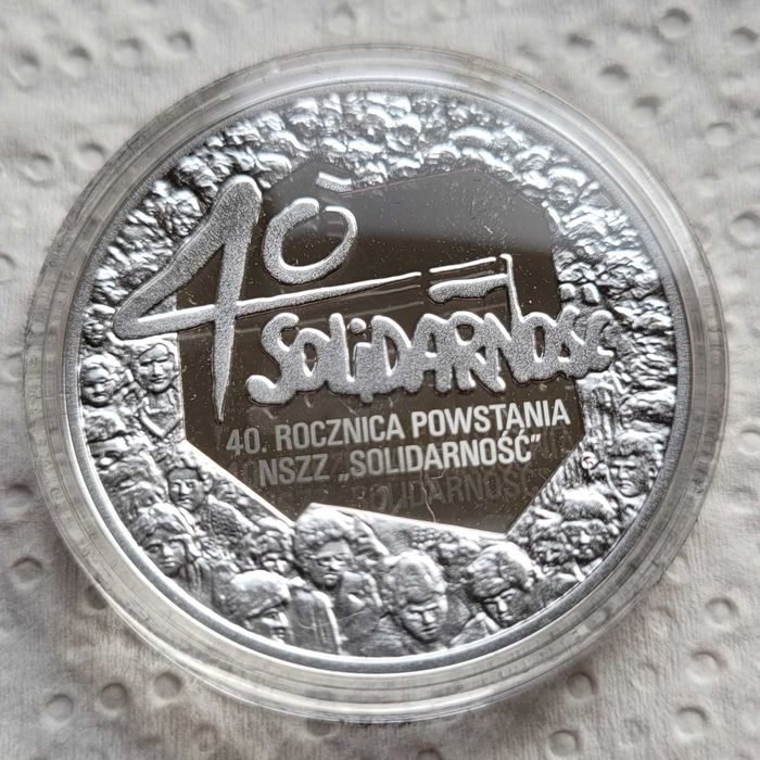 Kolekcjonerskie 10 zł 2020 r. 40 rocznica NSZZ "Solidarność", folder