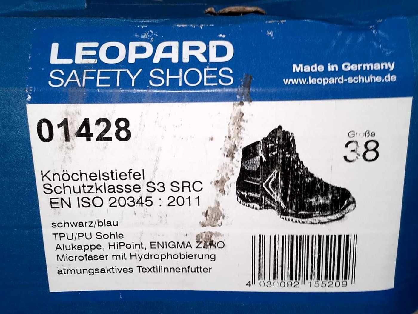 Leopard buty robocze lekkie oddychające Made in Germany 38