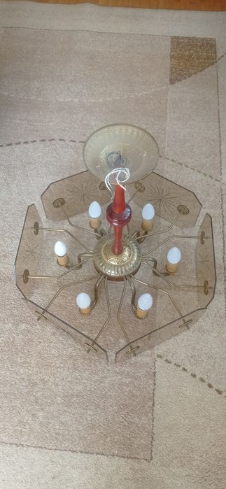 Żyrandol szkło ozdobne