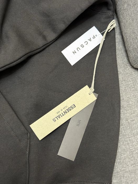 Fear of God Essentials 1977 Hoodie Iron (SS22) stockx.com