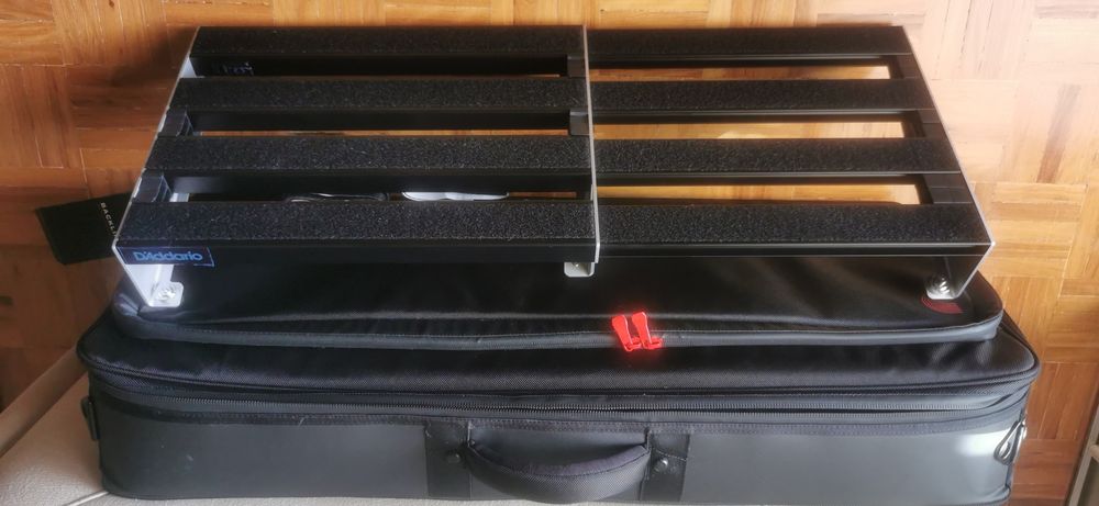 Conjunto Pedaleira extensível e Saco Novos D'Addario, NOVOS!