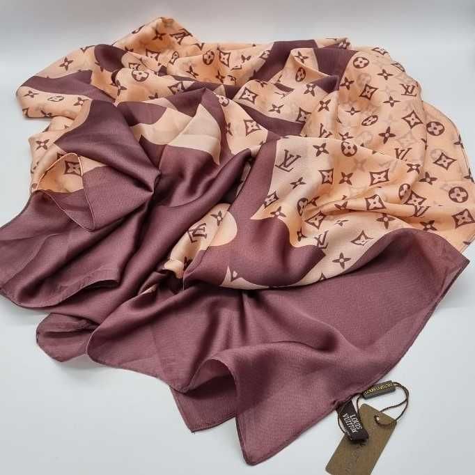 палантин парео  Louis Vuitton шаль шелковая парео LV louis Vuitton
