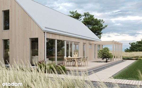 Nowy dom 51m2 nad najczystszym jeziorem w Polsce Anastazewo / Powidz