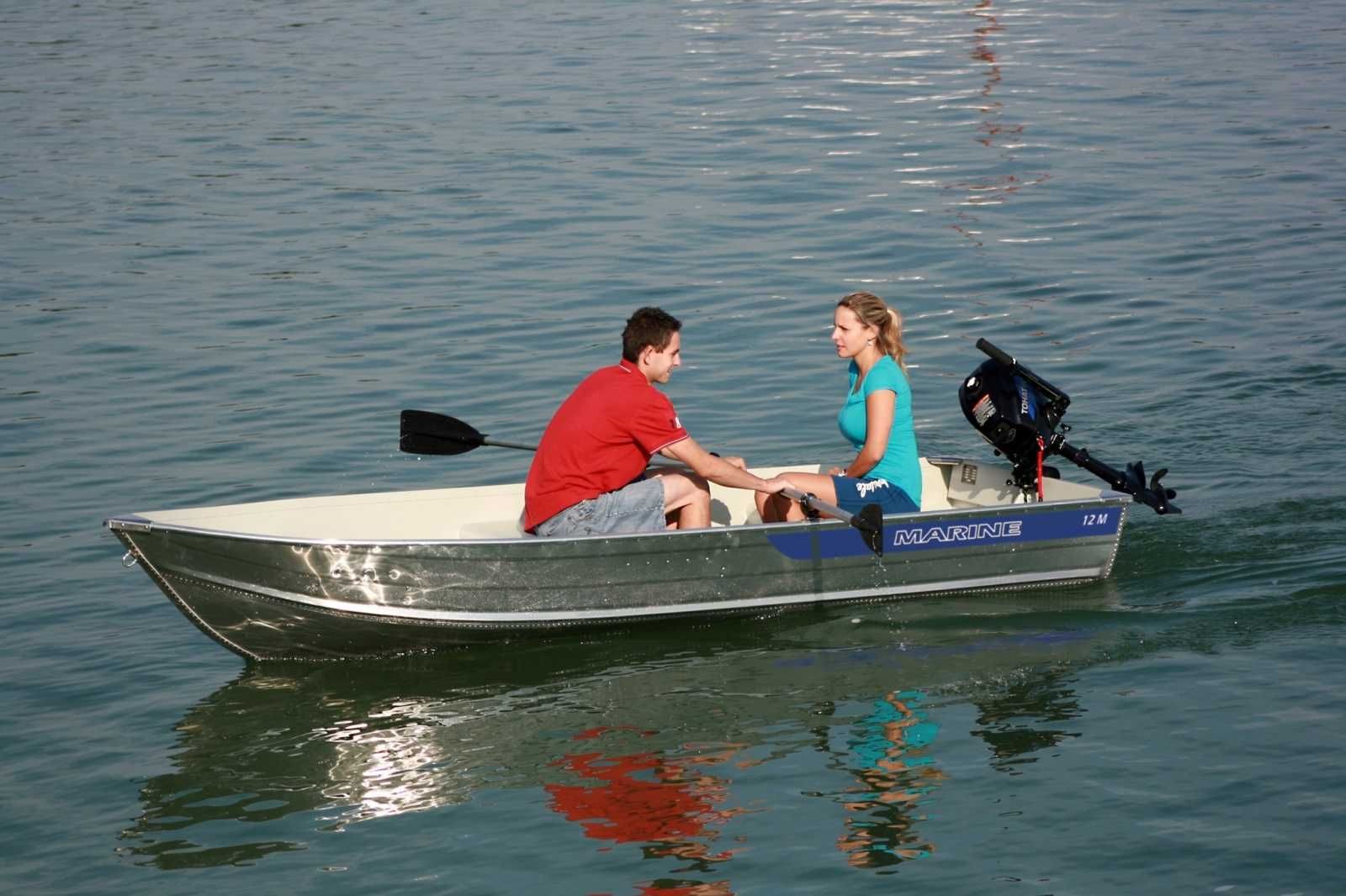 Łódź Wiosłowa Motorowa Aluminiowa Marine 12M I 3,70 x 1,39 m I 51 KG