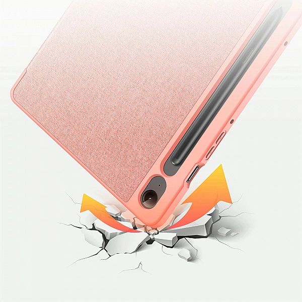 Etui z ekoskóry Dux Ducis Domo z podstawką do Samsung Tab S9 FE+ - róż