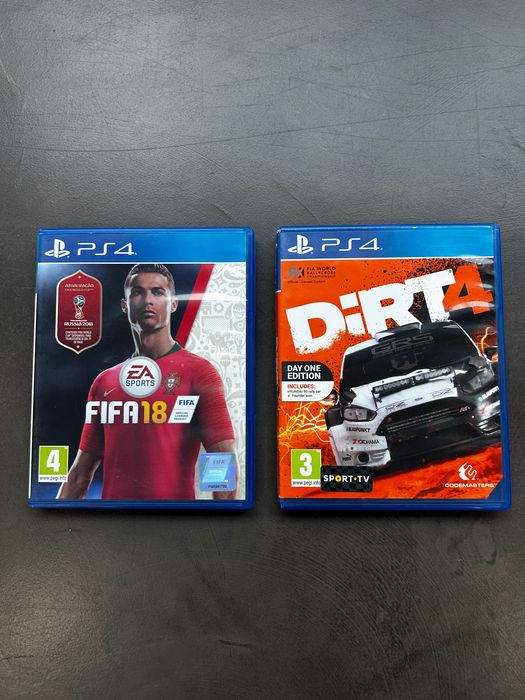Jogos PS4 FIFA 18 e DIRT 4