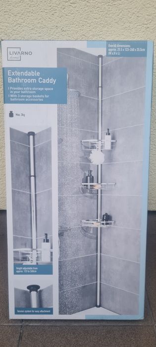 teleskopowa półka łazienkowa Livarno Home.  Nowa