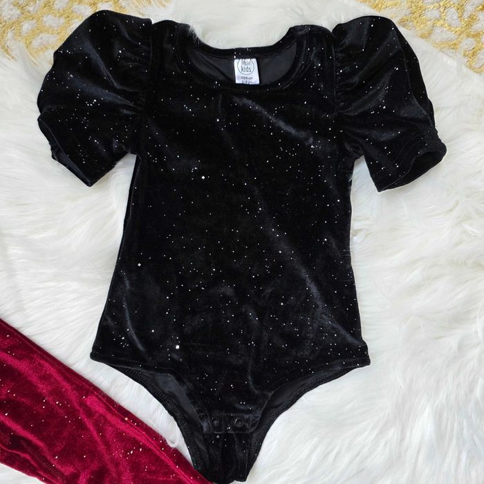 Komplet świąteczny z weluru body Little Kids legginsy Sinsay r. 98-104