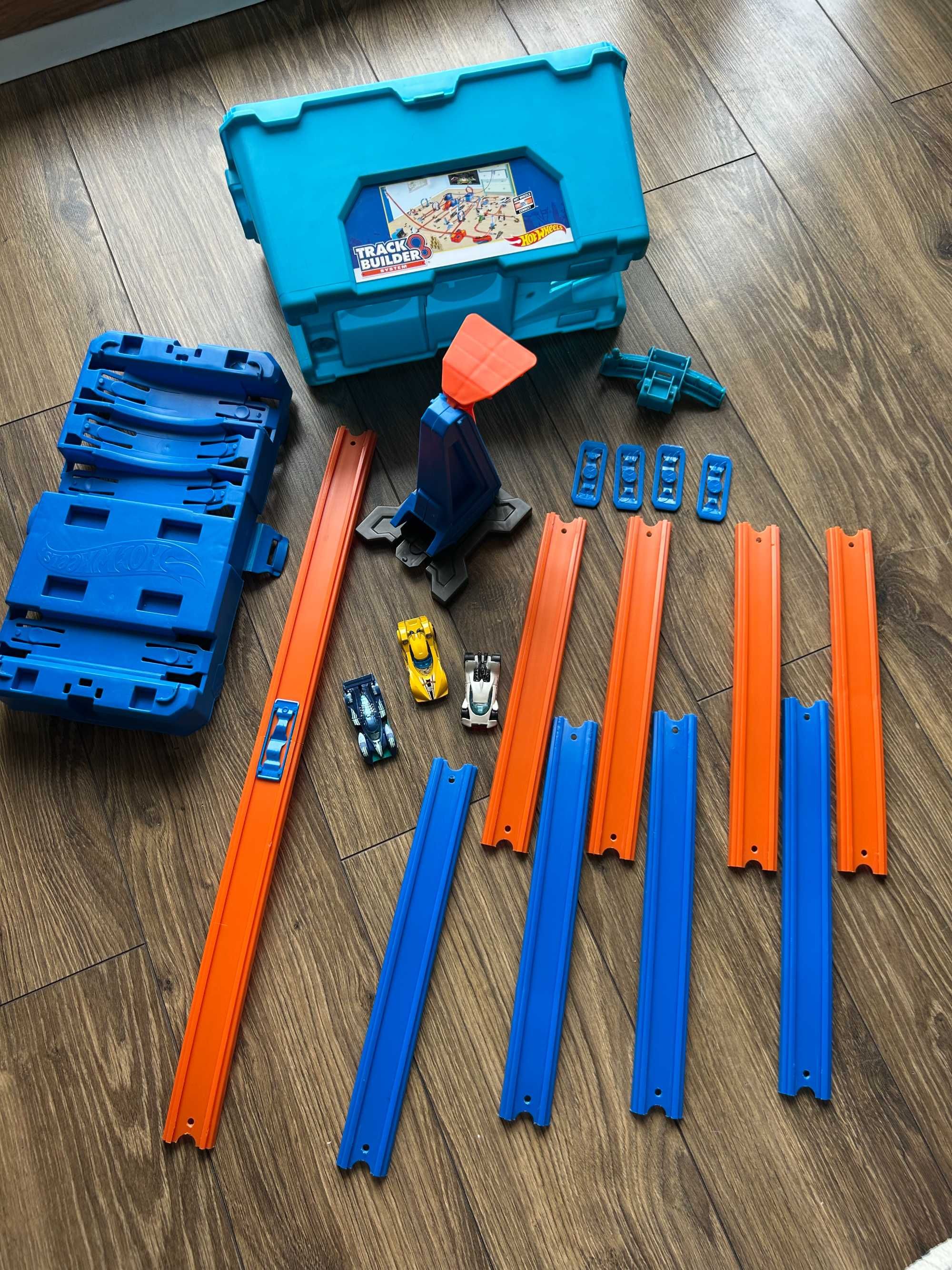Hot Wheels, Track ,Builder, System, Zestaw, Skrzynka, tor, tory