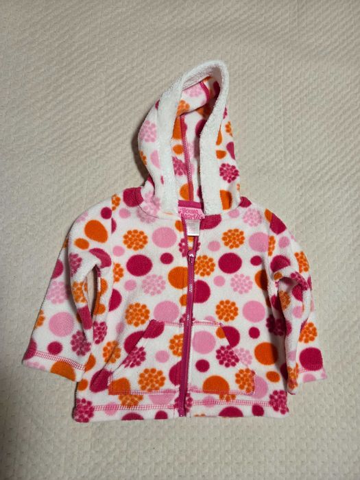 Bluza polarowa z kapturem 18m dziewczęca.