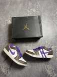 nike air jordan 1 low white/purple оригінал