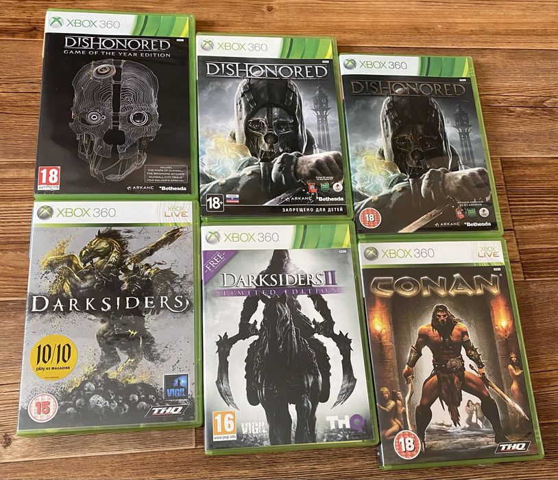 Xbox 360: Halo, Diablo, DMC, Gears of War. Mass Effect, Conan, Prey