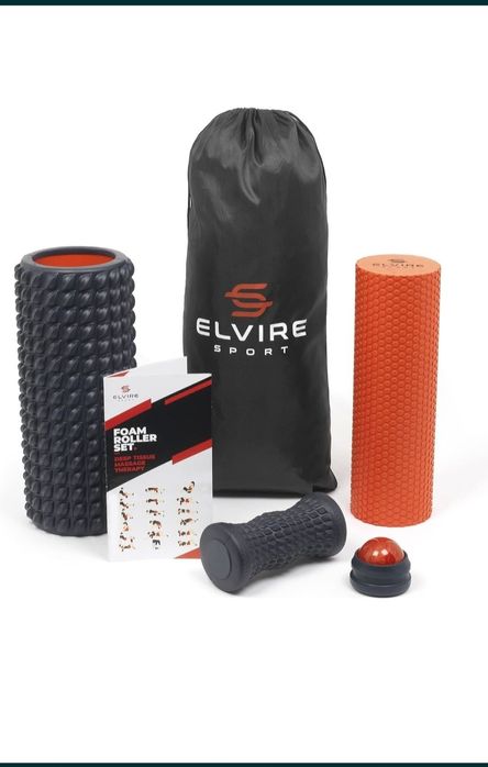 Zestaw 4w1 wałków rollerów masaż joga ćwiczenia fizjoterapia