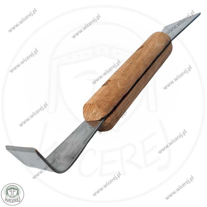 Dłuto Pasieczne Nierdzewne Dwustronne Dłutko z drewnianym uchwytem