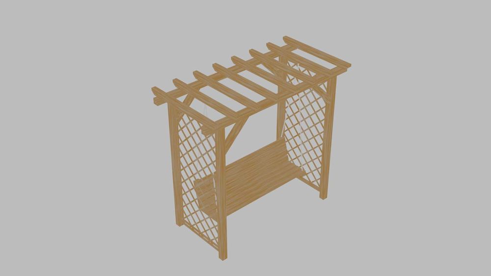 huśtawka-ławka ogrodowa, pergola