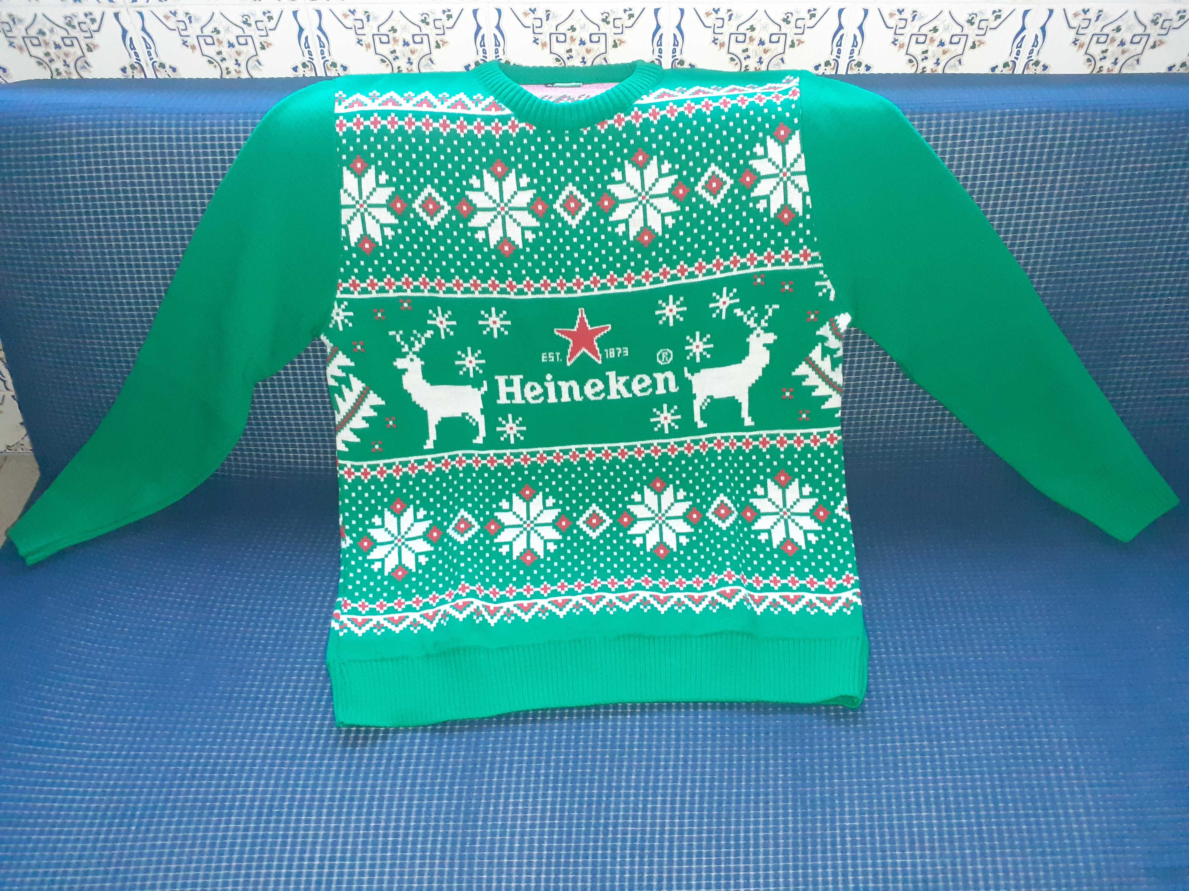 Casaco de lã tema Natal Heineken