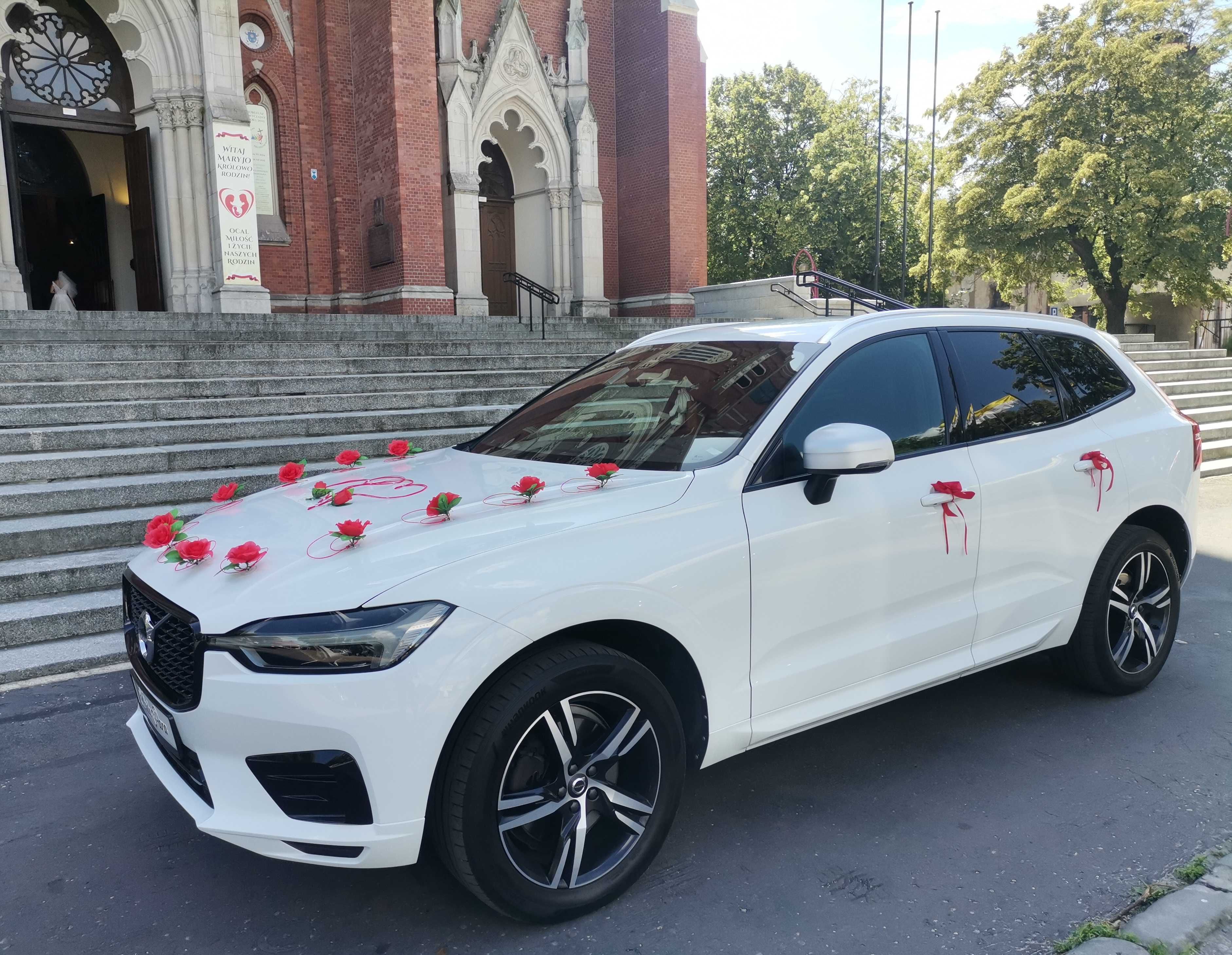 Samochód do ślubu, Auto,Volvo xc60,biały,R-Design,WYNAJEM,ŚLUB, Wesele