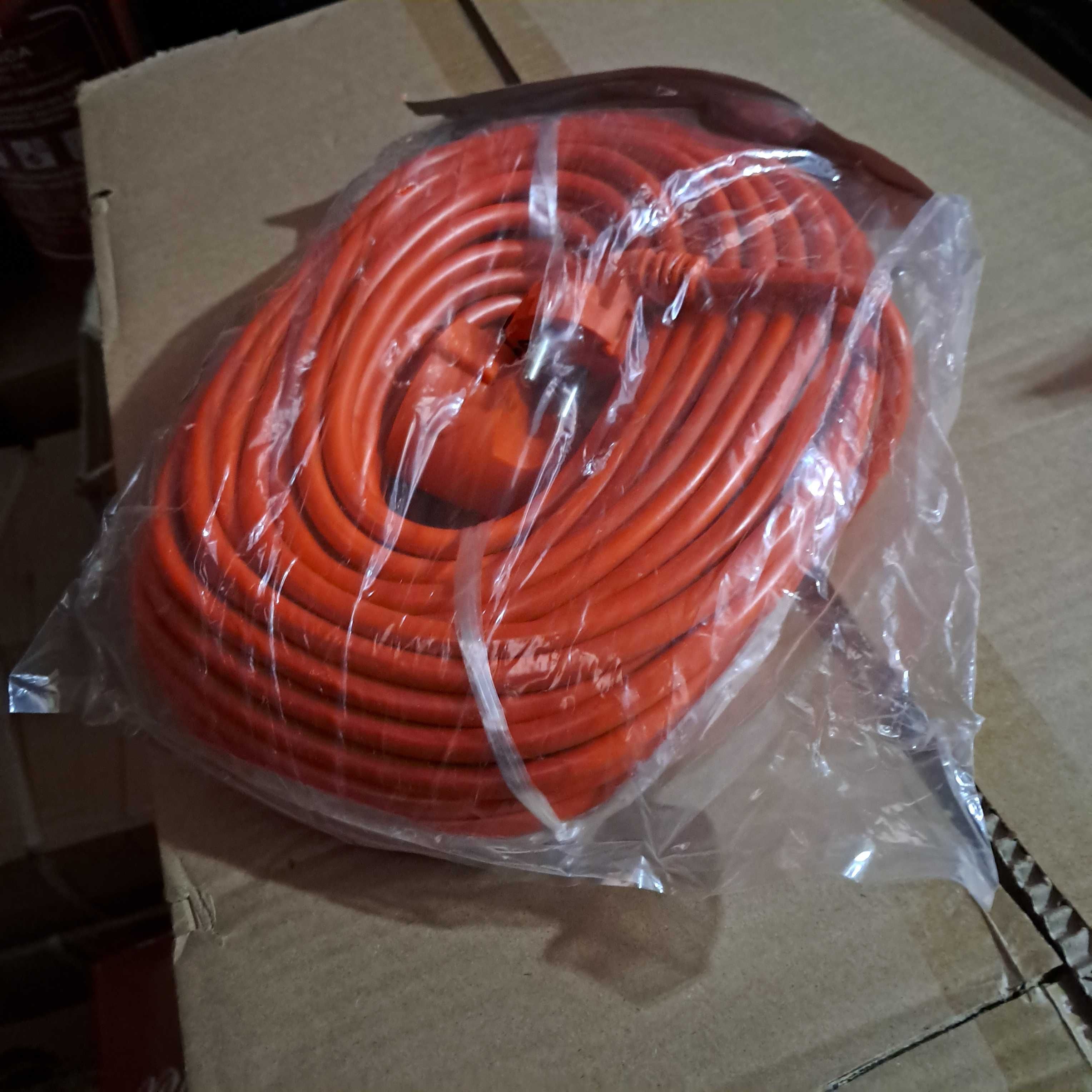 PRZEDŁUŻACZ OGRODOWY budowlany kabel gruby 30m długości 3x2,5mm