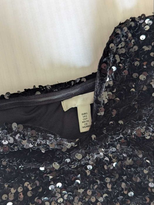 Боді з блискітками паєтками лелітками H&M S