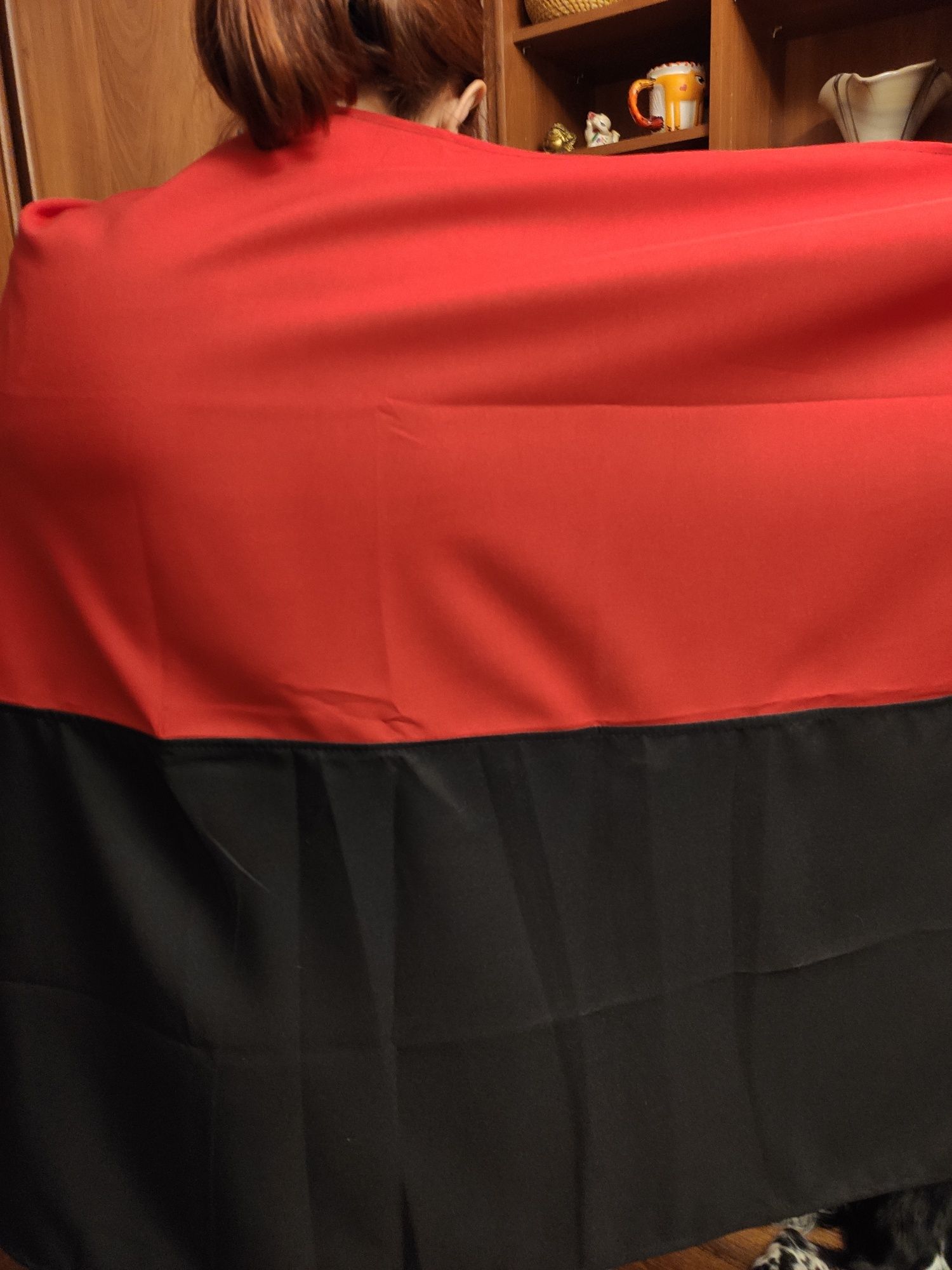 Прапор УПА Габардин Атлас Нейлон стяг флаг УПА 90,*140см.