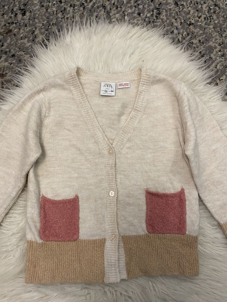 Кардиган кофта світер для дівчинки zara 3-4 рочки