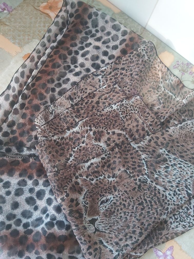 Шарф легкий шарфік леопард комплекти розпродаж