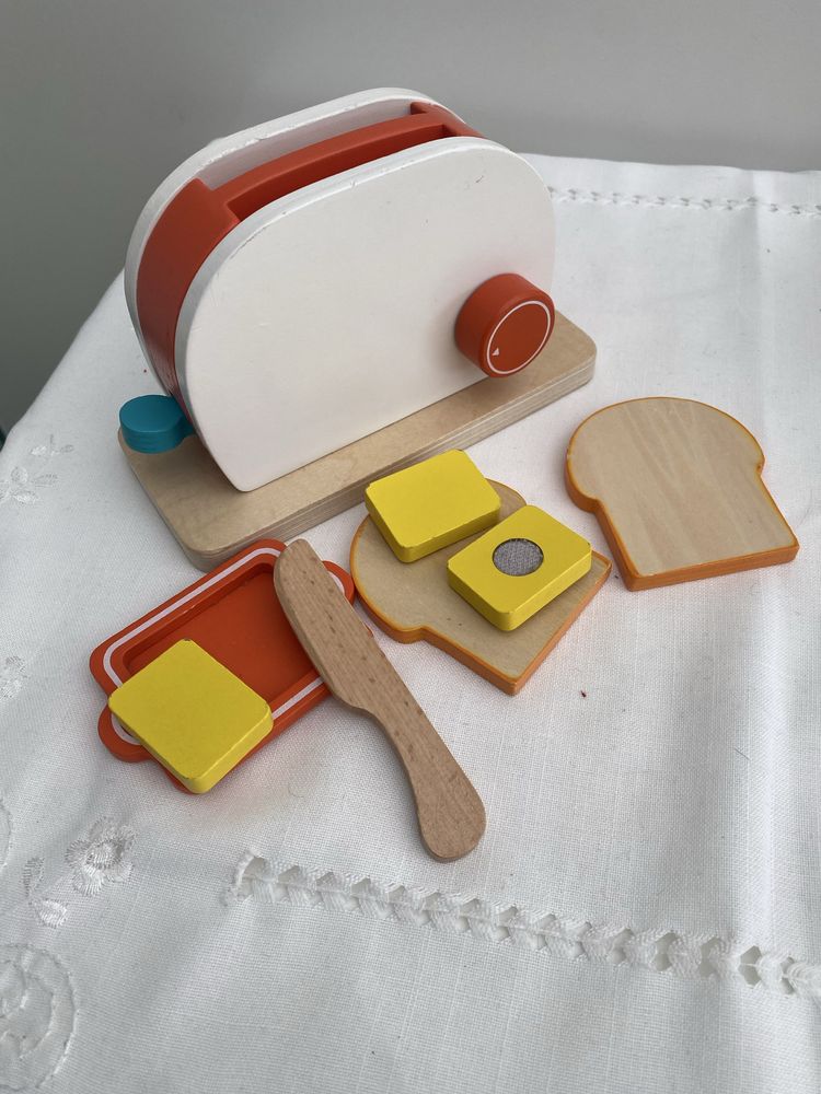 Montessori Brinquedos Bolo de aniversario Torradeira Maquina de Café