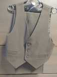 Elegancki czarny garnitur paski 116 cm