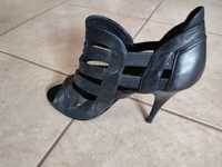 buty, sandały damskie skórzane na szpilce