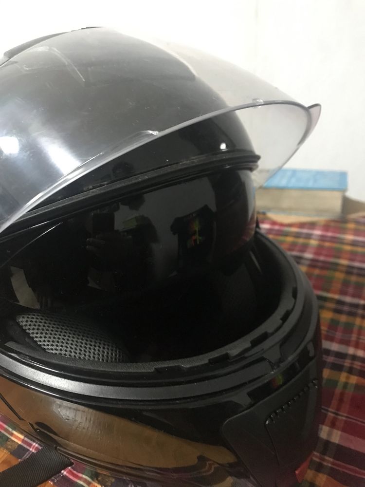 Kask szczękowy z blendą - jak nowy  rozm. S- wyprzedaż prl-