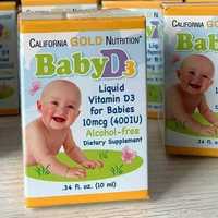 Витамин Д3, витамин D3 для детей на масляной основе, жидкий, 10 мкг